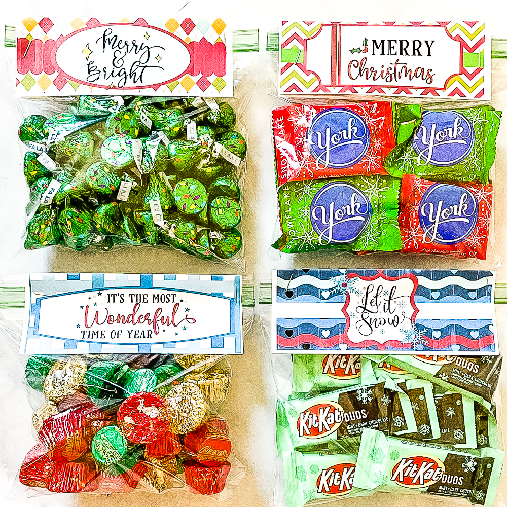 free printable christmas bag toppers - sweet pea